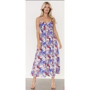 Women’s Baltic Born Evette Sweetheart Strappy Tank Dress Floral XL Sundress